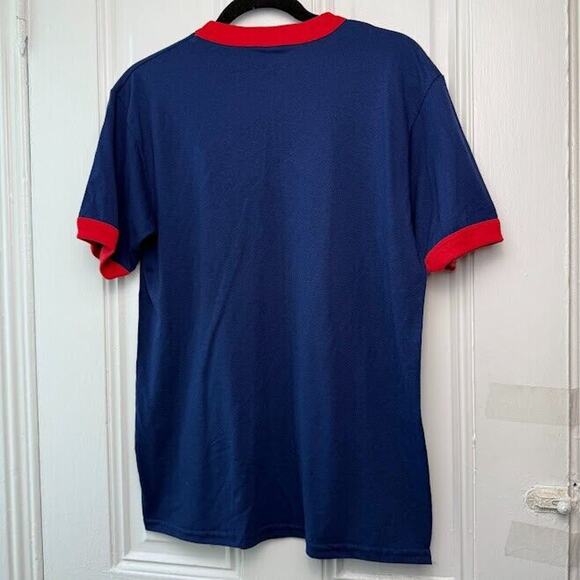 UPenn Wharton Shirt Womens Medium Blue Red Short Sleeve Crew Neck Top - Picture 5 of 6